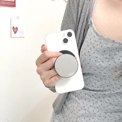 For Magsafe Magnetic Mirror 1Pcs Strong Suction Rotating Folding Ring Phone Holder Alloy Portable Universal Desktop Creative