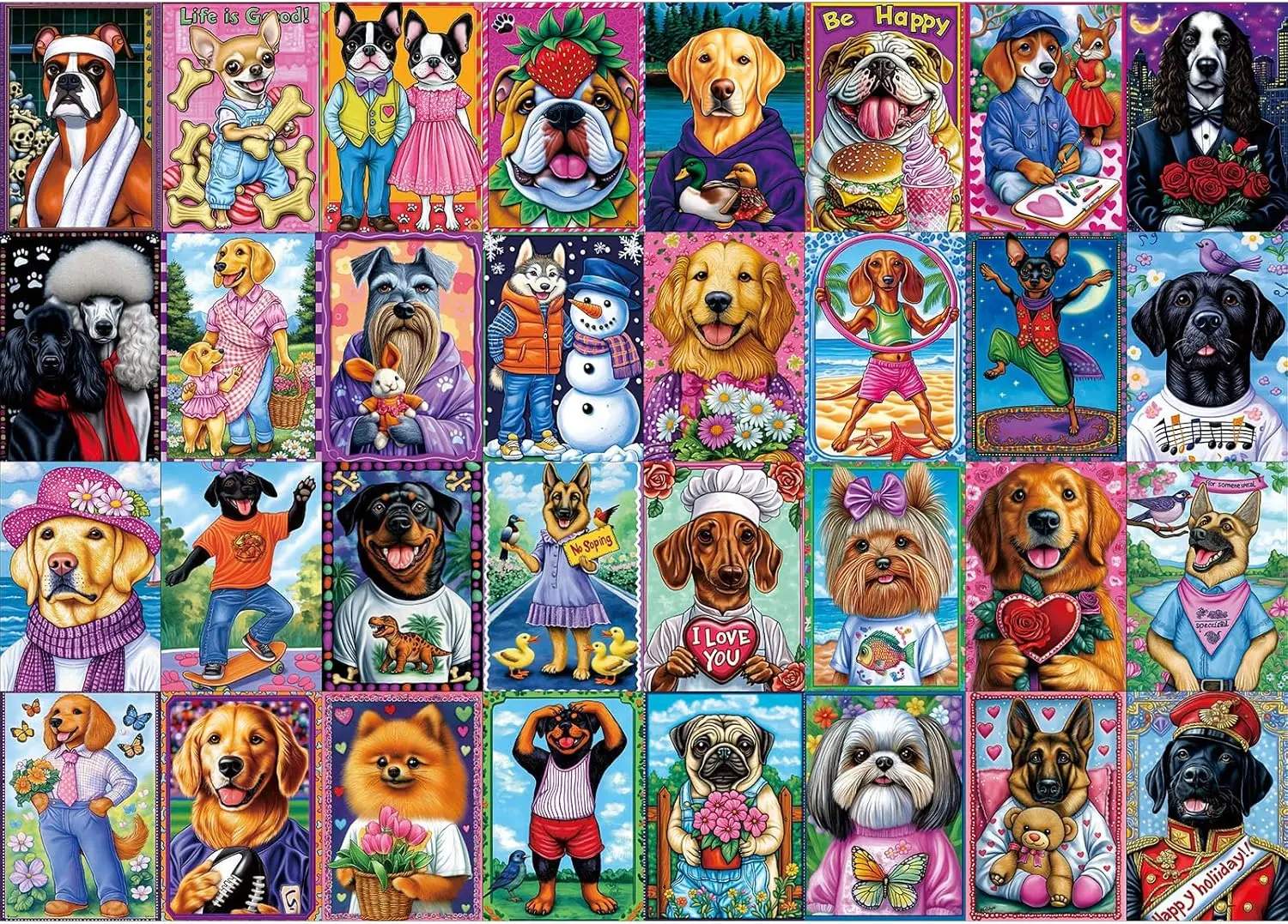 

Jigsaw Puzzles for Adults 1314/520/120pcs Colorful Pet Portrait Wooden Puzzles for Gameroom Bedroom Home Decor Party Gift