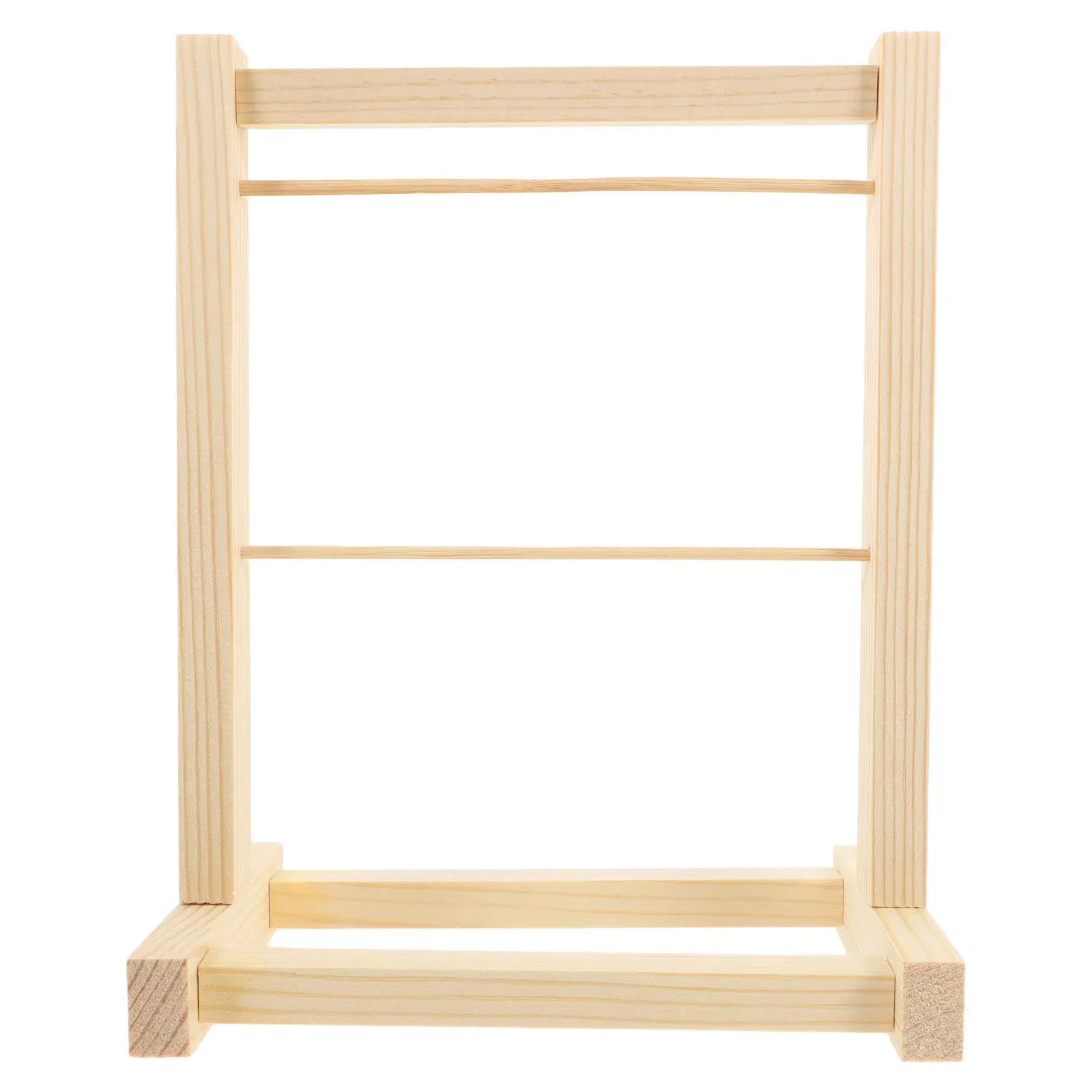 Wooden Mini Clothes Rack Garment Stand Dollhouse Wardrobe Organizer Clothes Storage Hanging Rack Foldable Portable Display