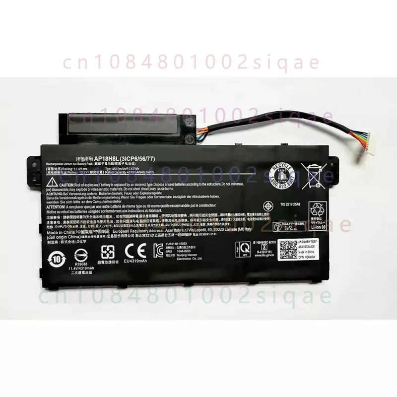 AP18H8L Battery Apply For Acer Aspire 5 A514-51,A515-53G,SPIN 3 SP314-53 Laptop 11.4V 51.47Wh 4515mAh