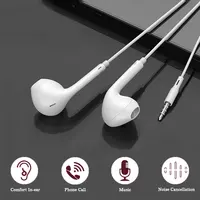 Écouteurs intra-auriculaires filaires avec Microphone, oreillettes stéréo, sport, pour téléphones Samsung, Huawei, Xiaomi, MP3, 3.5mm 1