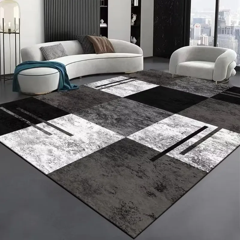 Color Square Block Rug Modern Style Design Living Room Carpet Home Sofa Tea Table Area Rugs Large Size 160x200 Bedroom Foot Mat