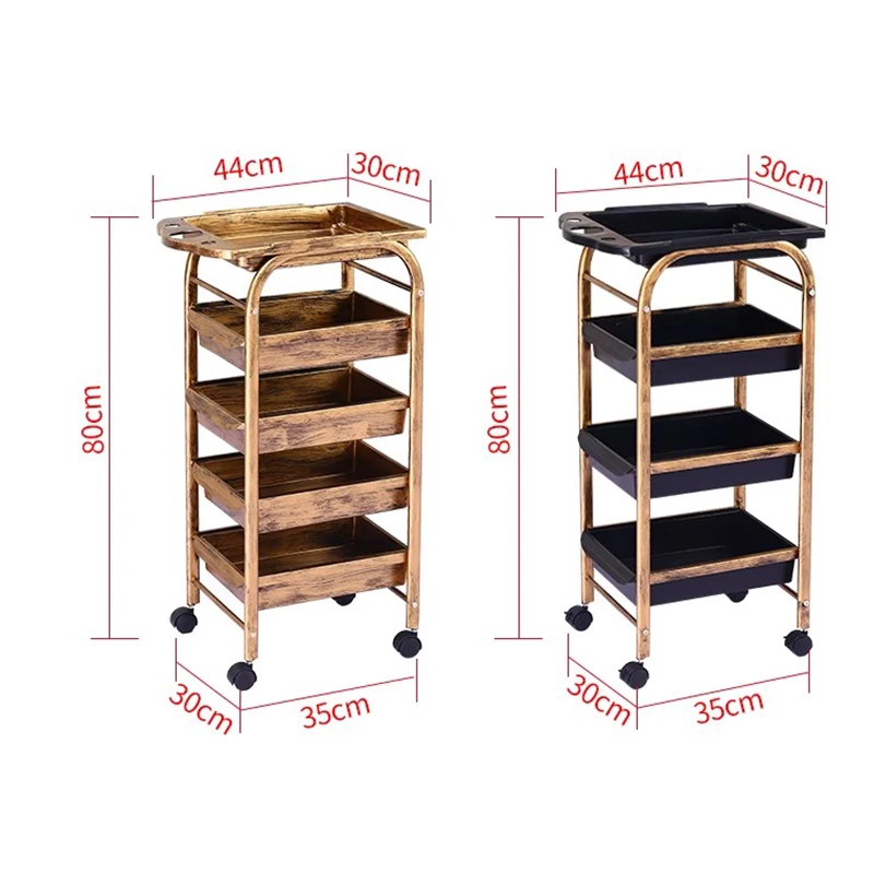 عربة صالون ألومنيوم ، أثاث فاخر ، عربة صالون ، مستحضرات تجميل مساعدة ، باديكير ، إطالة شعر شعر ، صينية شعر