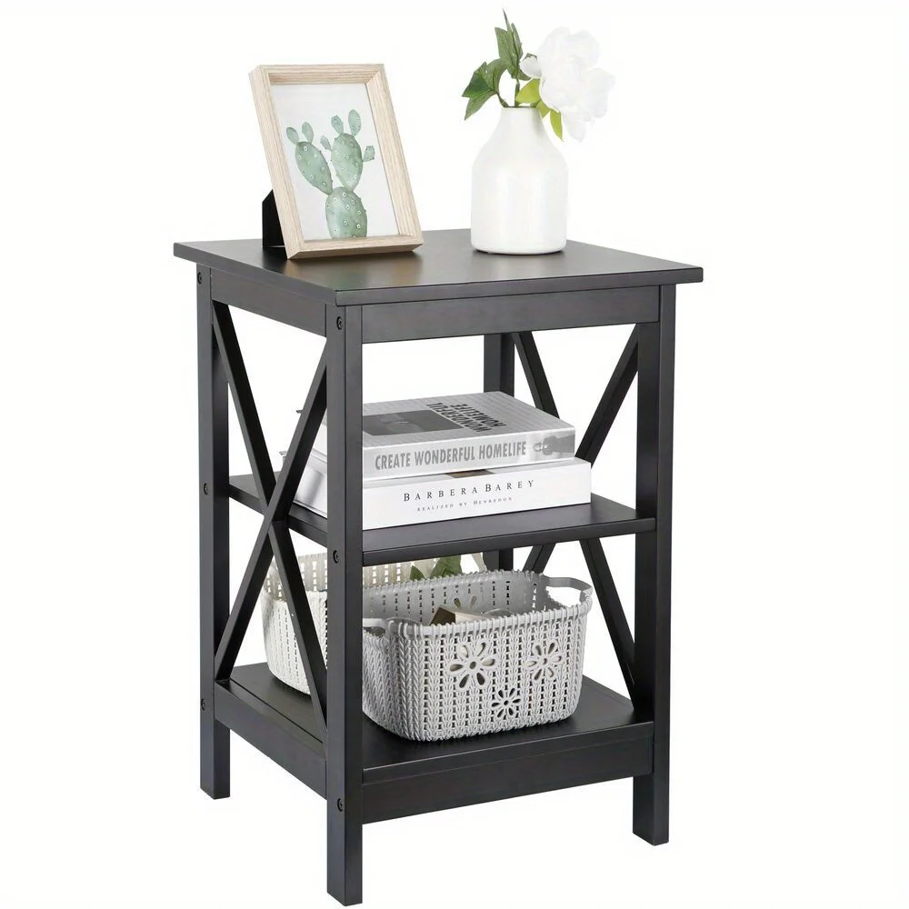 

24 Inch X-Design End Table Sofa Side End Storage Shelf