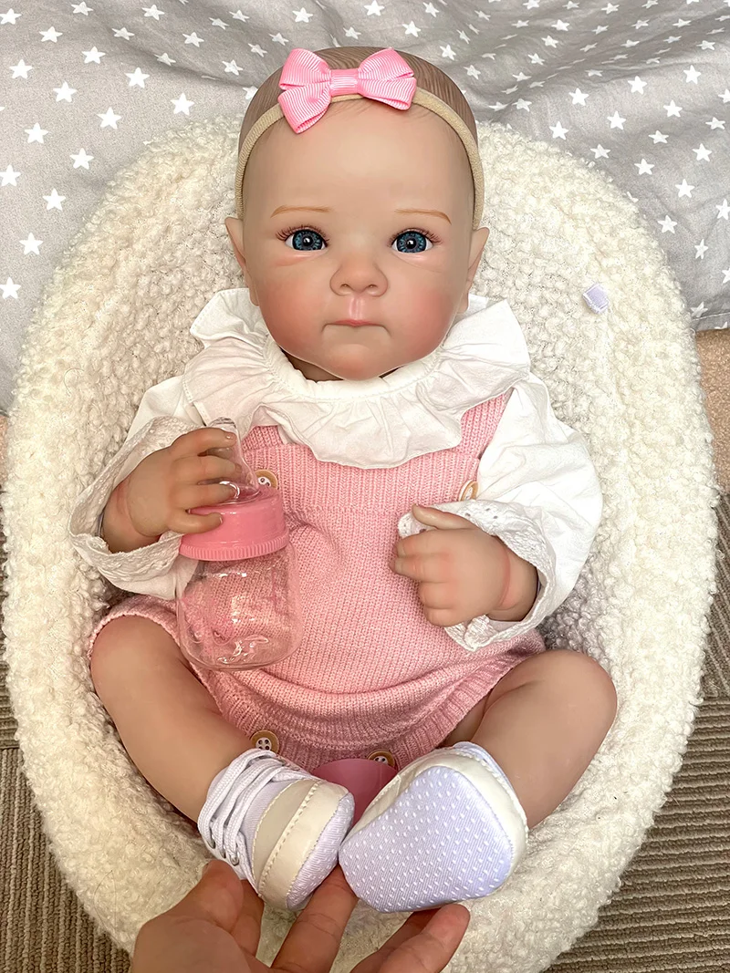 Cokela 20 بوصة/50 سنتيمتر دمية طفل حقيقي ريال لمسة ناعمة الطفل واقعية سيليكون تولد من جديد دمية طفل مع رسم باليد الشعر