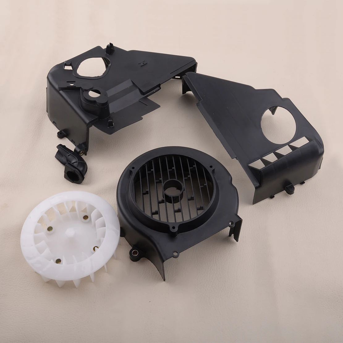 

1Set/5pcs Complete Air Cooling Shroud w/ Fan & Cover fit for Znen Tank Retro BMS Jonway 150 Kymco Agility125 Taotao 150 4 stroke