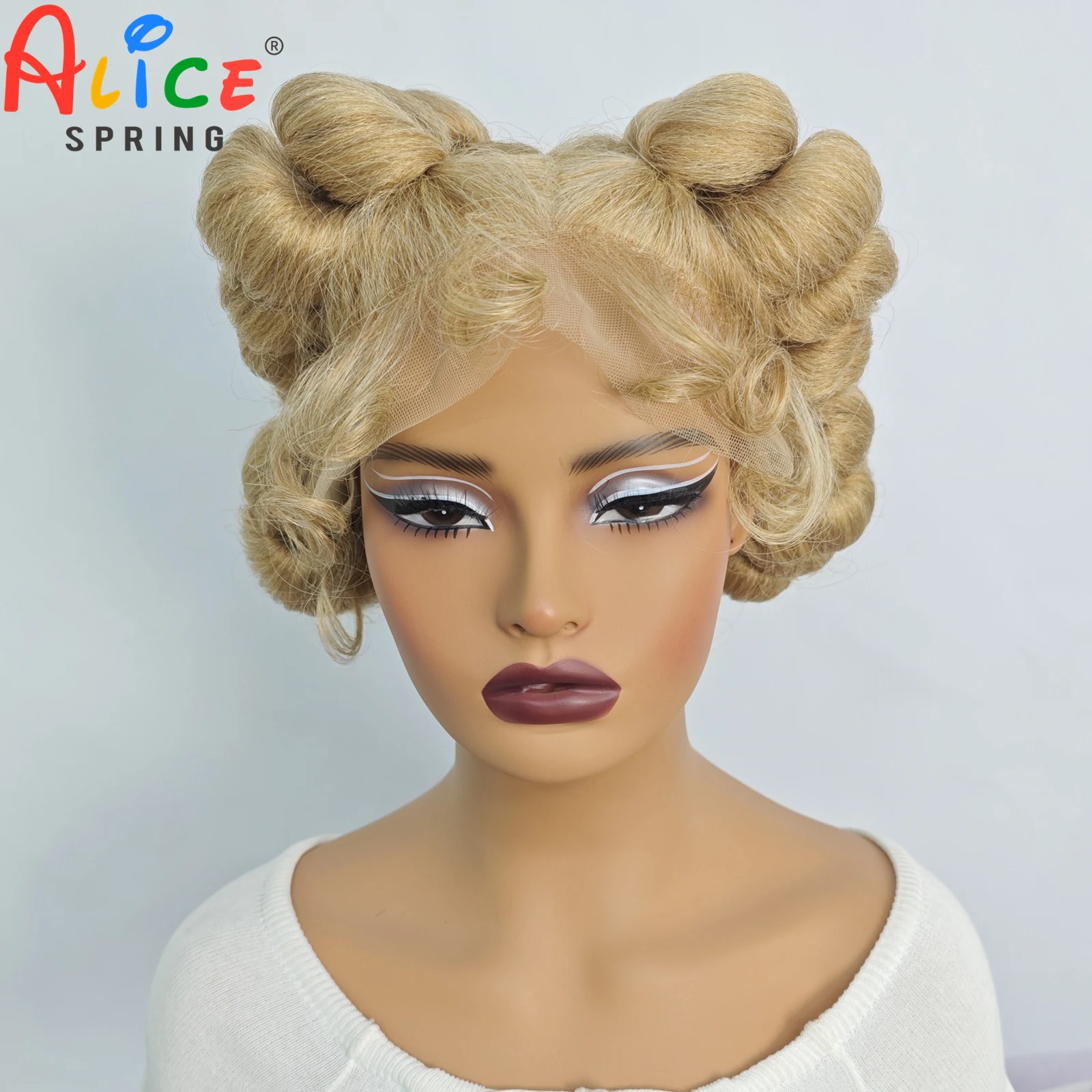 Full Lace Braided Wigs Short Cute Handmade Bantu Synthetic Braided Transparent Lace Wigs For Black Women Knotless Braids Wigs