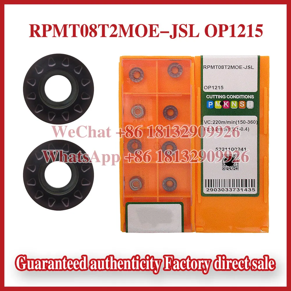 100% Original RPMT08T2MO RPMT08T2MOE-JSL RPMT1003MOE-JSL RPMT10T3MOE-JSL OP1215 OP1315 OP2202 OP1325 herramienta de corte CNC