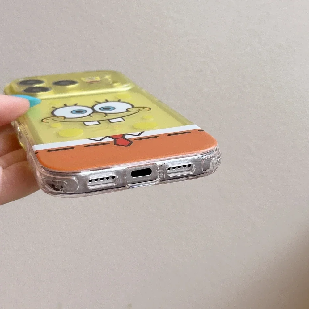 Funda para iPhone 17 Pro 16 15 Pro Max, Diseño de Bob Esponja y Patricio Estrella, Carcasa Rígida Antigolpes