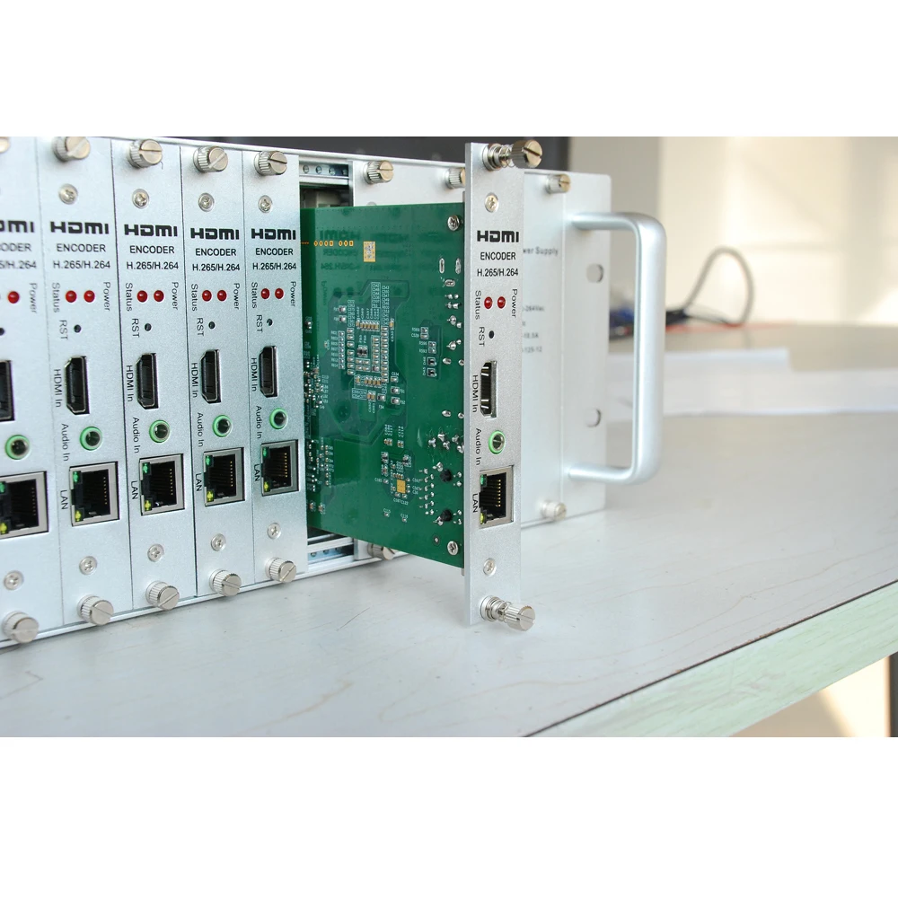 Châssis 3U 16 canaux, encodeur de Streaming vidéo HDMI H.264 RTSP RTMP pour IPTV, diffusion en Streaming en direct, serveur multimédia