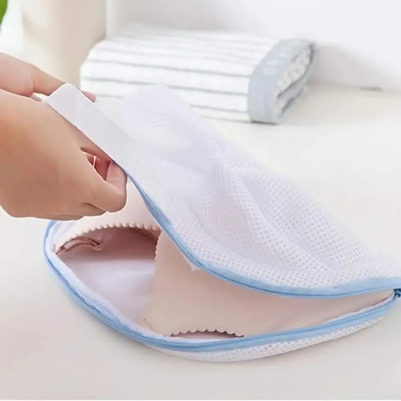 1/2PCS Women's Bra Laundry Bag, Household Washing Machine, Inner Mesh Bag, Hand in Hand to Carry Bra Protective Washing Bag - view 5