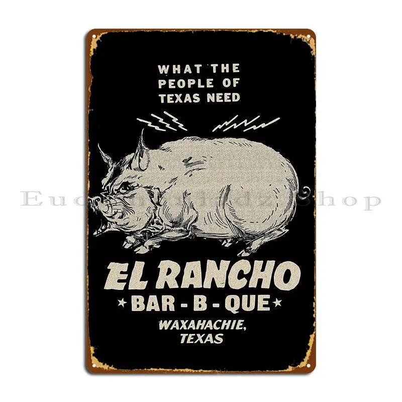 Vintage Texas Barbeque Metal Plaque Vintage Wall Decor Wall Plaque Retro Create Tin Sign Poster