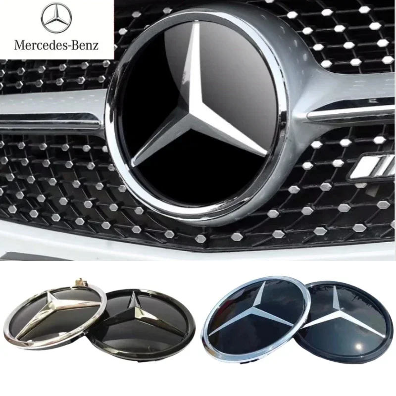 The front grille star logo badge mirror bottom 3D ABS logo for Mercedes-Benz W166 X205 GLC200 GLC260 GLC300 GLS350 400 AMG/GLS63