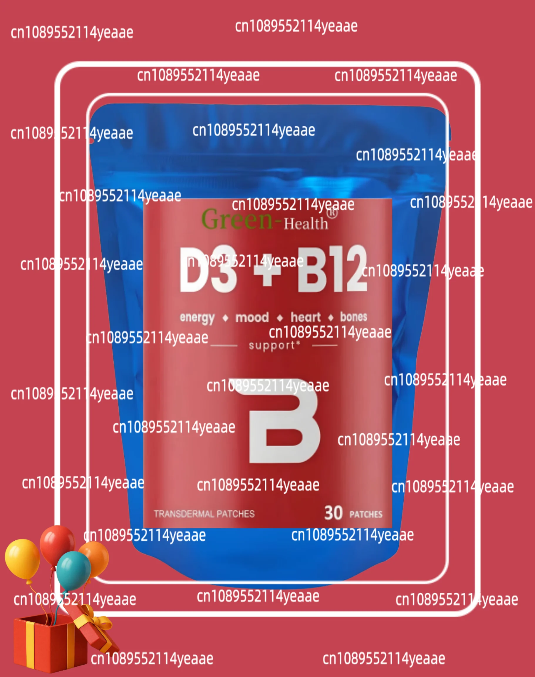 30 Patches Vitamin D3 & Vitamin B12 Transdermal Patches Natural Energy, Mood, Metabolism & Focus