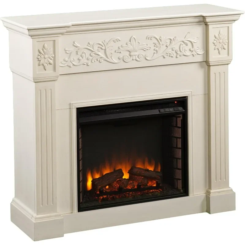 Furniture  Electric Carved Floral Trim Fireplace  (Major Appliances) Home