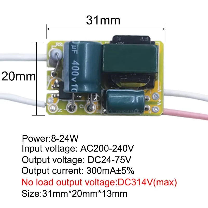 8-24w 18-36w 36-50w LED Driver Transformer Power Supply Adapter 280mA-300mA LED Non-Isolated Constant Current Driver Power Unit