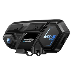 Fodsports M1-S Pro Fone de ouvido Bluetooth para capacete de intercomunicação de motocicleta, 8 pilotos 2.000M