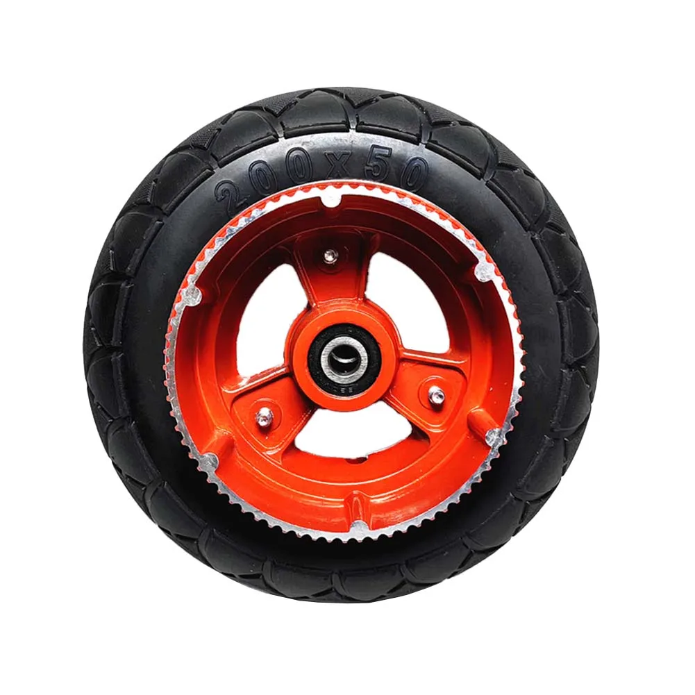 

Rear Wheel 8 Inch Solid Tire 200x50 Belt Driven For Electric Scooter Fits 10mm Axle Stable For Urban Riding