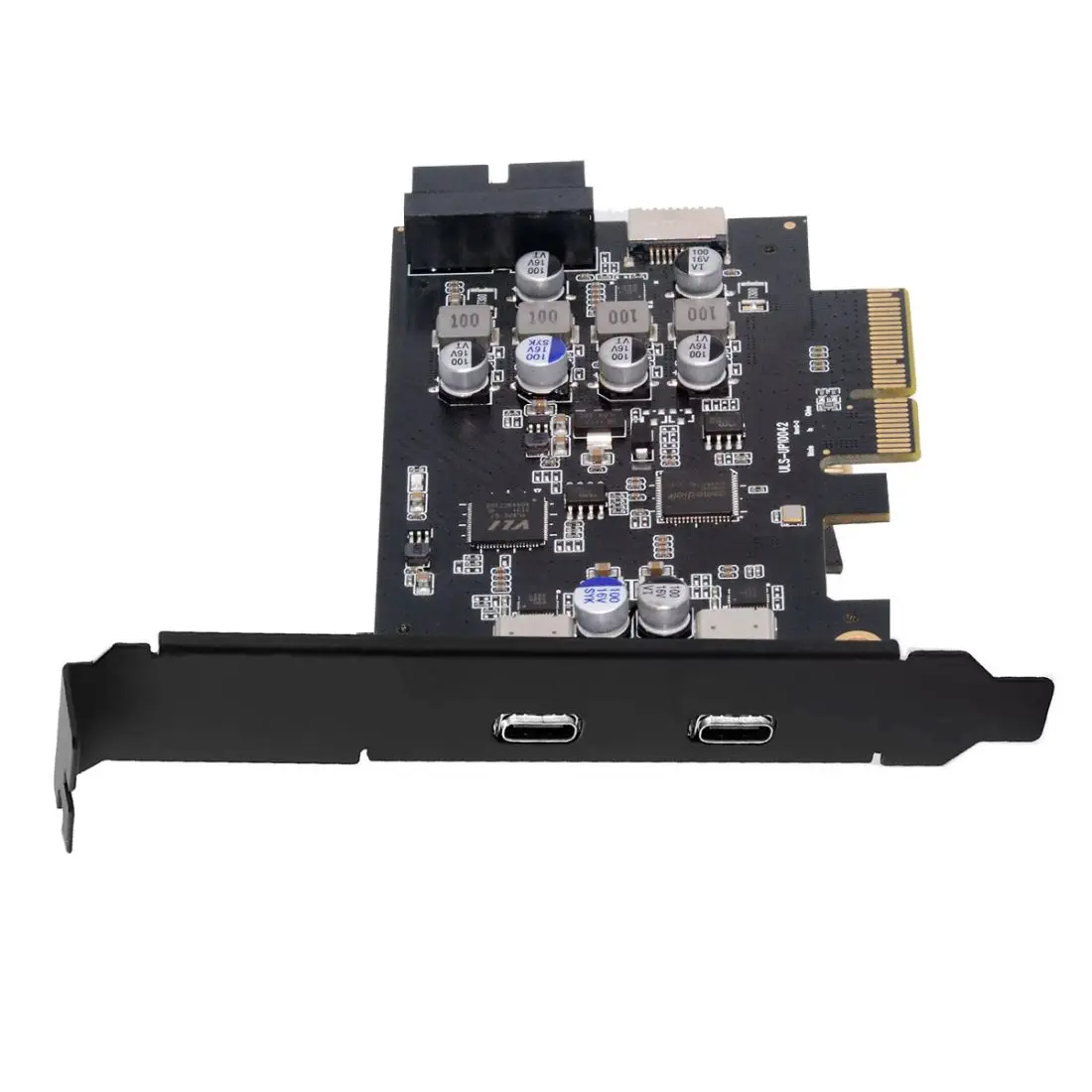 5 Port PCI-E 4X to 2 USB C/3 USB 3.0 Panel Socket USB3.2 Gen2 PCI Express Expansion Card Adapter with ASM3142 VL822 Dual Chipset