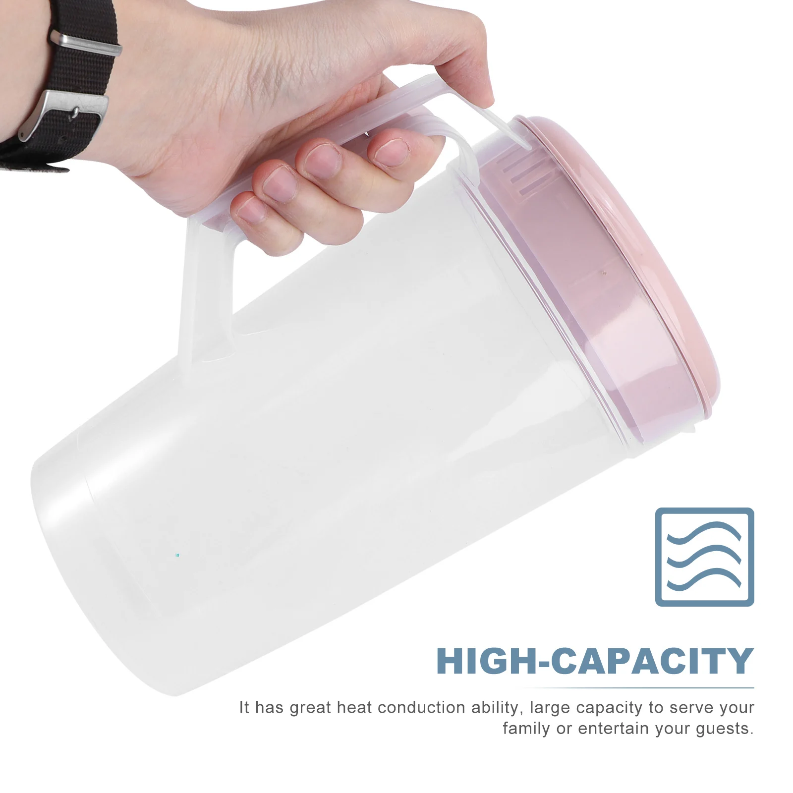 

Large Capacity Cold Water Jug Pitcher Heat Resistant PP Material Handle Juice Beer Milk Dispenser Family Picnic Pool