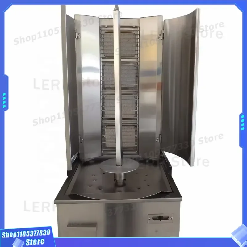 Commercial Gas Shawarma Machine for Hotel Restaurant Kitchen Vertical Rotisserie Grill Doner Kebab Maker Heavy Duty Stainless
