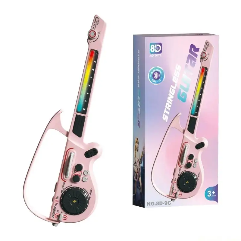 31BE LED Strengthened Pliable Guitar For Kids Careful Touch Selectors Broadcast Streaming