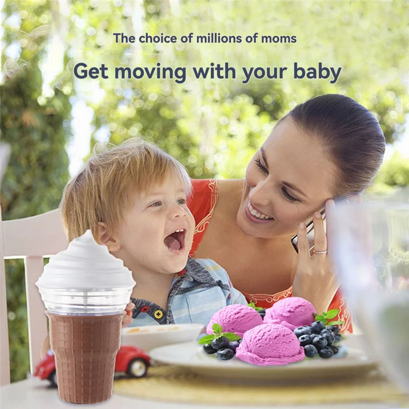 Mini Electric Ice Cream Machine Ice Cream Maker Fruit Yogurt Machine Home Smoothie Machine-A77G