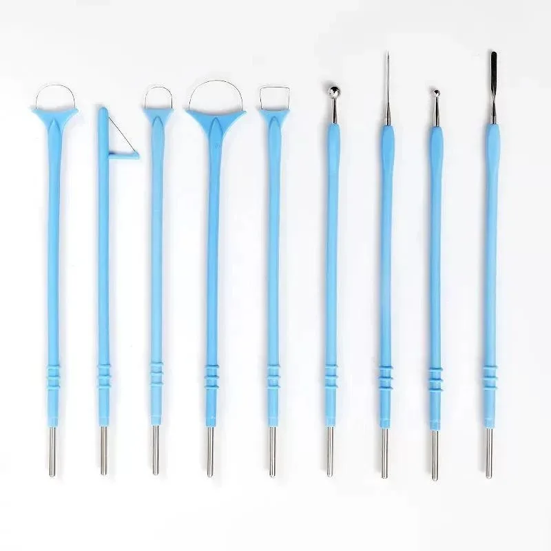 5-pc Lot ESU Pencil Electrosurgical Cautery Pencil Needle Ball Electrode Cautery Pencil Spatula