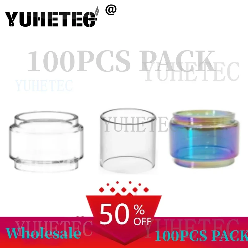 100PCS YUHETEC Glass Tube for VOOPOO Uforce L TPD 2ml 3.5ml  / Uforce L 5.5ml 4ml