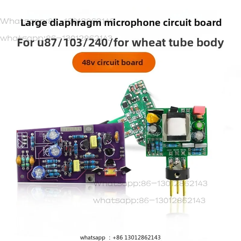 Microphone circuit board U87 103 105 240, etc. Large diaphragm 48V replacement, repair, upgrade DIY microphone