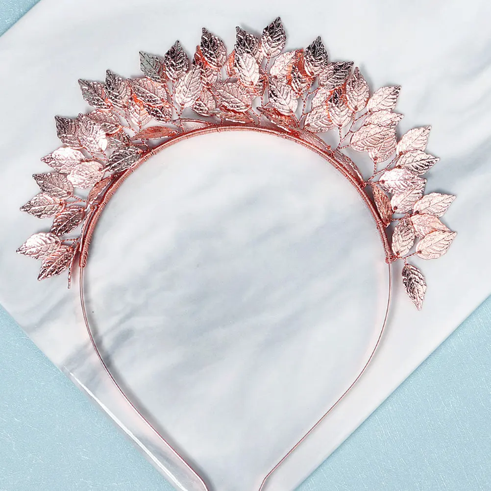 

1Pcs Bridal Crown Silver Leaf Hair Hoops Elegant Wedding Hair Decor for Bride Bridesmaid Prom Party Evening Headdress
