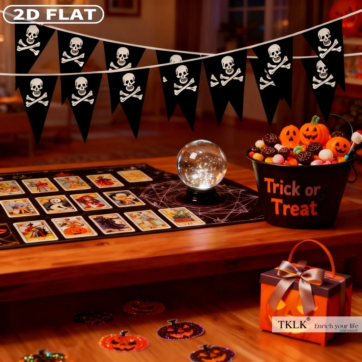 

2 Set (24pcs) Pirate-Themed Decor - Skull & Ship Triangle Pirate Flags, Ideal for Outdoor Party Celebrations & Front Door Decor