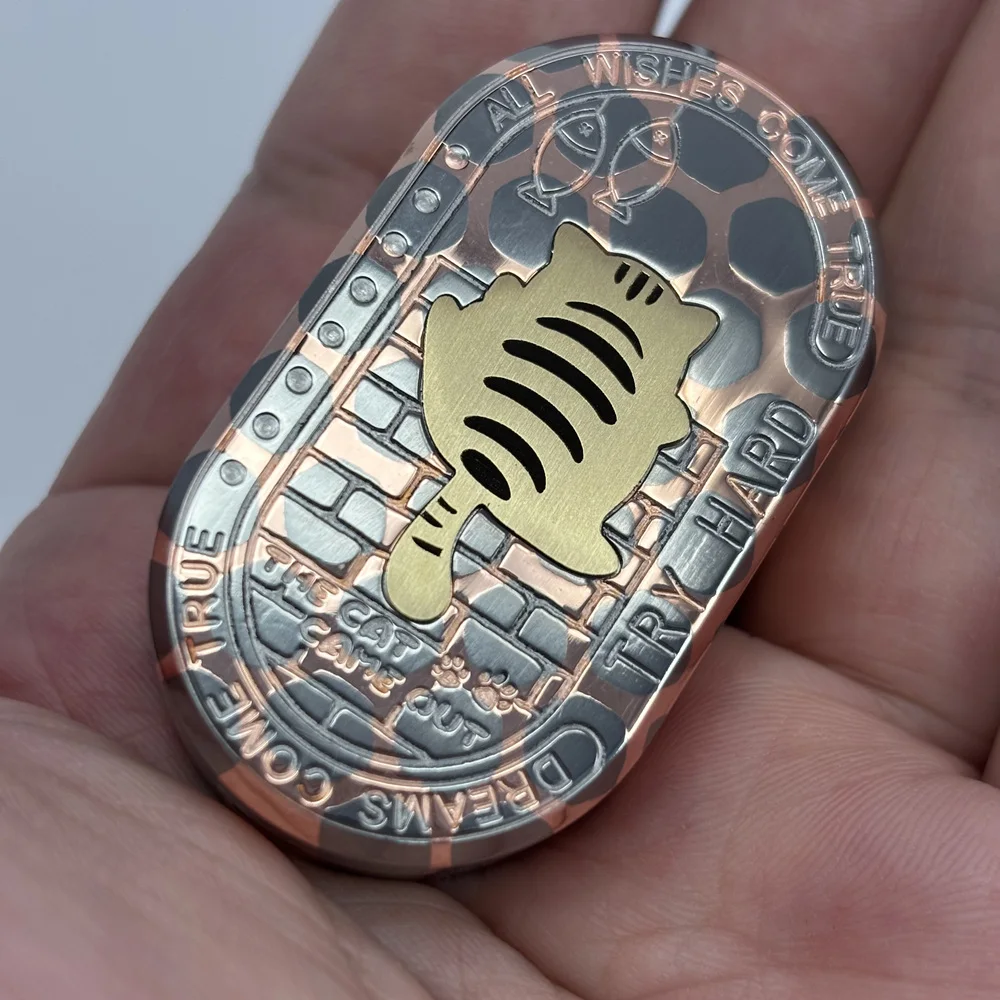 本物の超電導体メカニカルフィジェットスライダー ADHD メタル EDC フィジェットおもちゃ オフィスデスクおもちゃ 不安ストレス解消おもちゃ