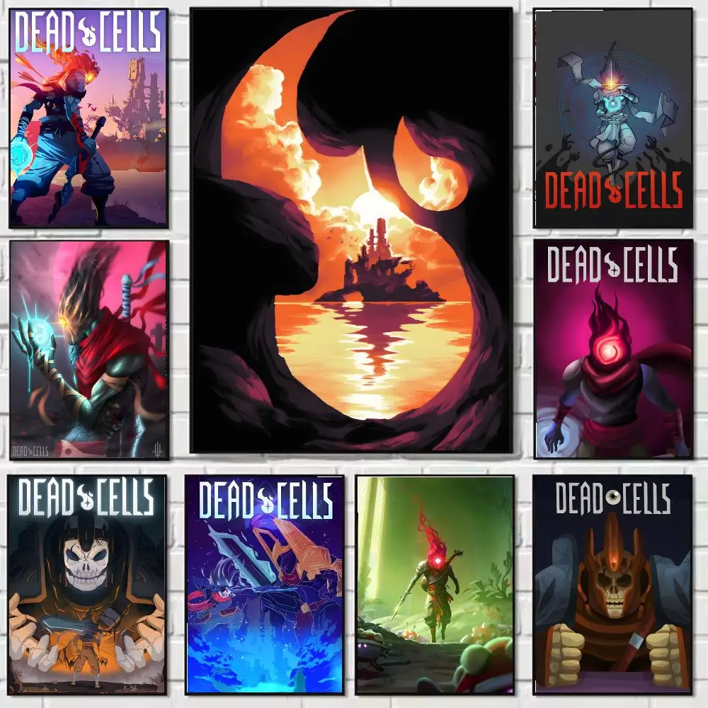 D-Dead Cells Poster Self-adhesive Wall Mural Art Waterproof Sticker For Bar Room Decor High Quality Print Gift
