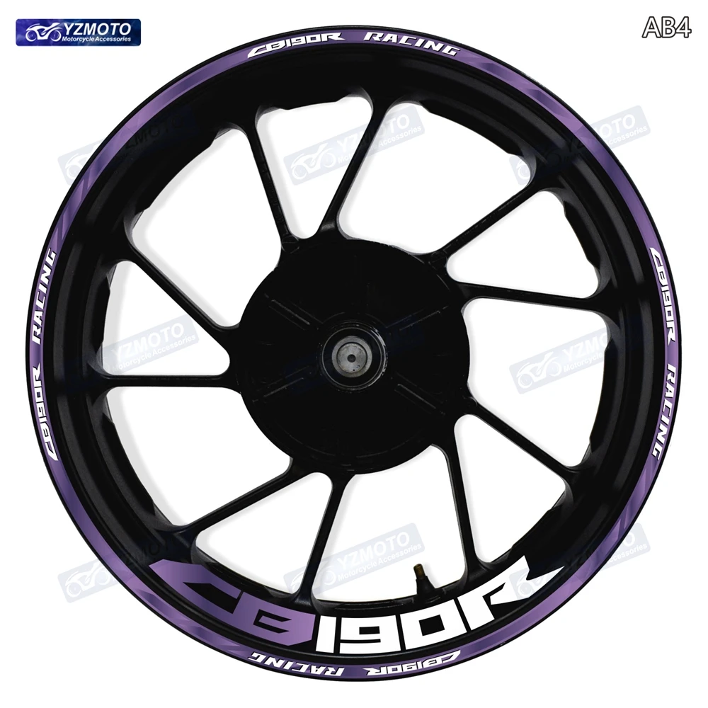 

Аксессуары для мотоциклов CB190R CB 190R, наклейки на ступицы колес, передние и задние 17-дюймовые наклейки, светоотражающие декоративные наклейки на обода.