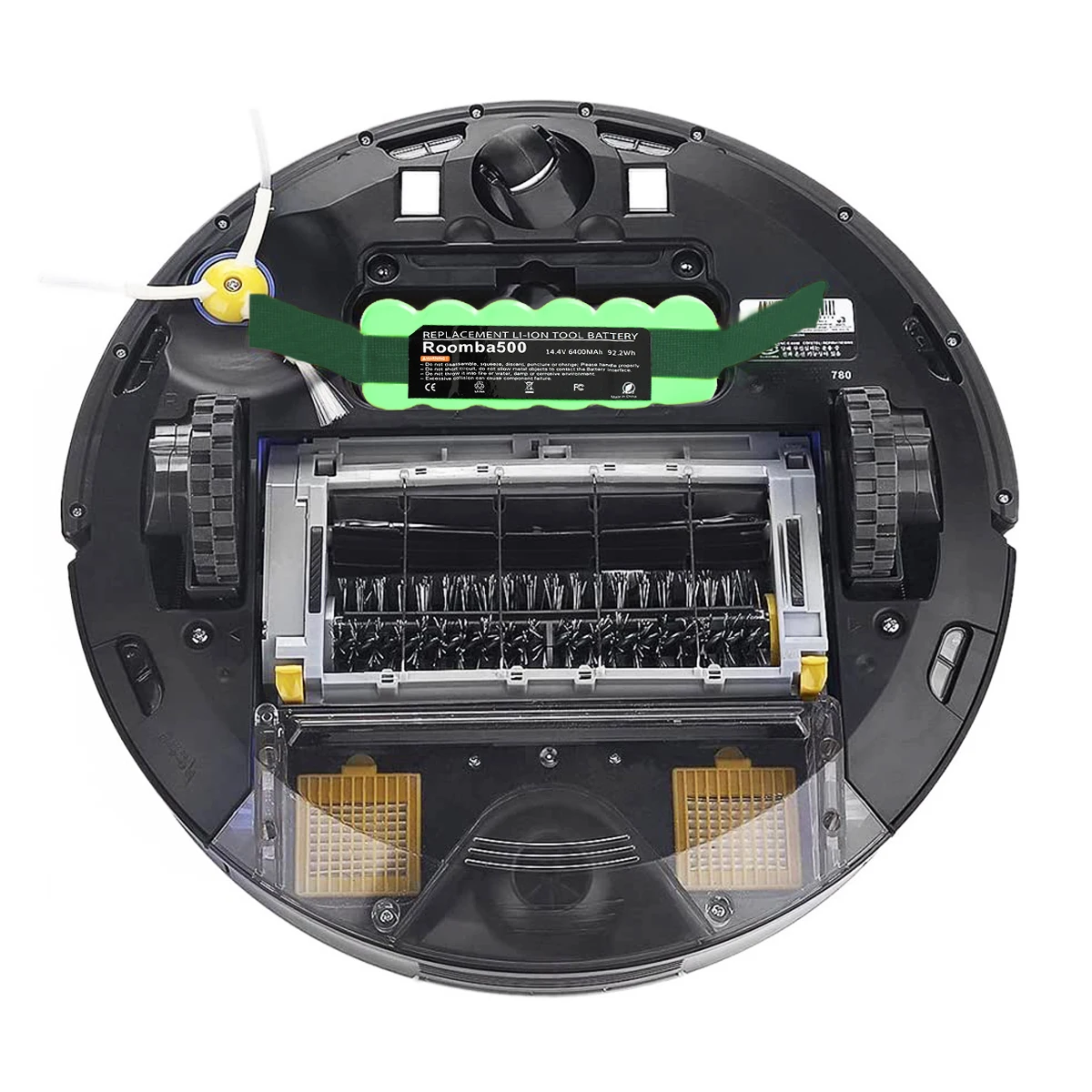 Batería recargable para iRobot Roomba 6400, pila de 5000mAh/14,4 mAh y 500 V para aspiradora 500, 600, 700, 800, 900, 595, 620, 650, 780, 890