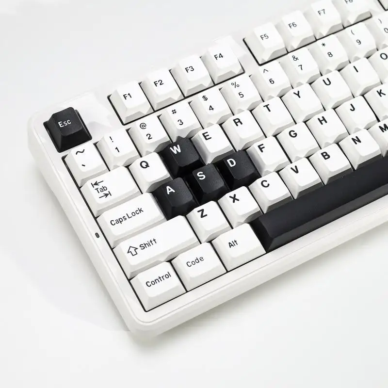KBDiy Double Shot PBT Keycaps GMK BOW Zestaw 174 Klawiszy Profil Cherry Niestandardowe Białe i Czarne Nakładki na Klawisze do Klawiatury Mechanicznej — zdjęcie produktu 7