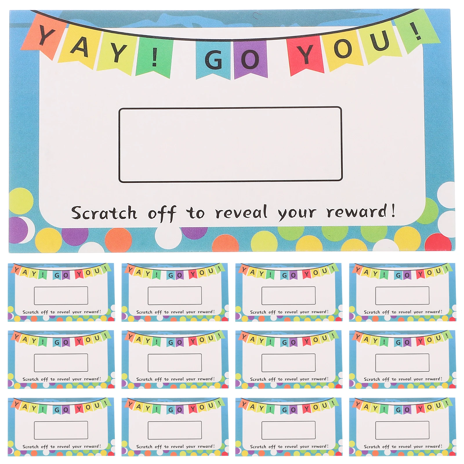 

100 Pcs Scratch Card Reward Punch DIY Teacher Chart Kids Stickers Blank Motivational Classroom Fun Encouraging Supplies