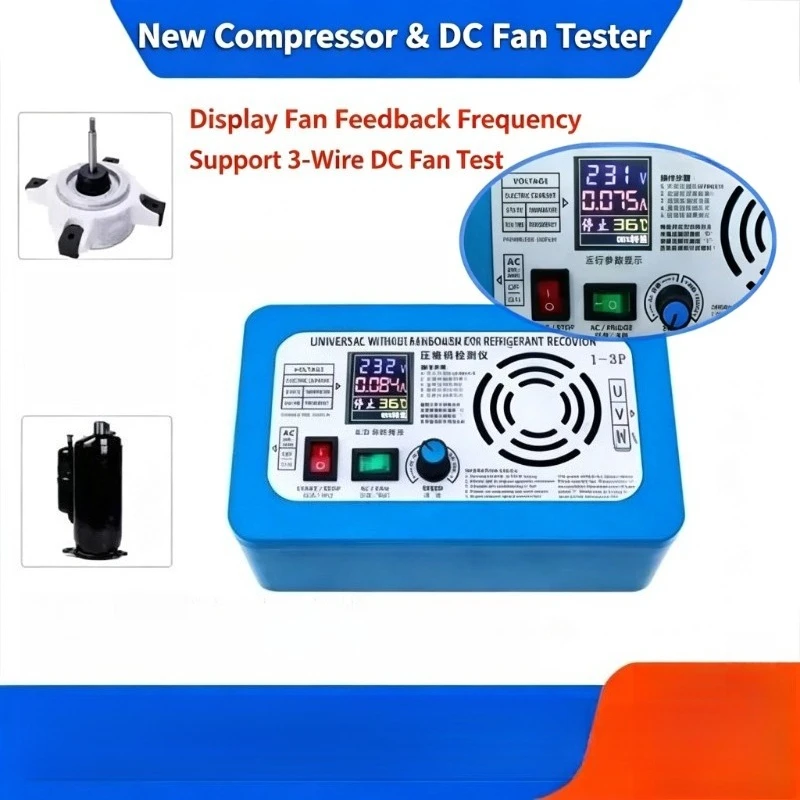 3400W Variable Frequency Compressor Tester 3-5 Wire DC Fan Motor Diagnostic Testing Instrument for AC Repair