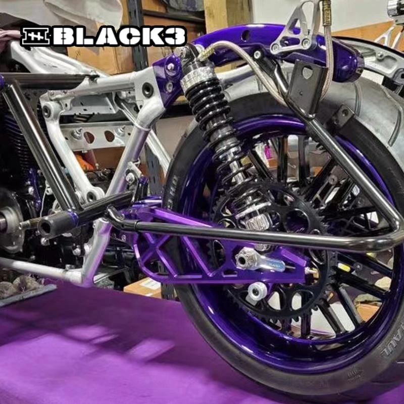 Black3 Modified Motorcycle Parts Harleypart Touring Models High Tensile Lightweight Aluminum Alloy Swingarm System