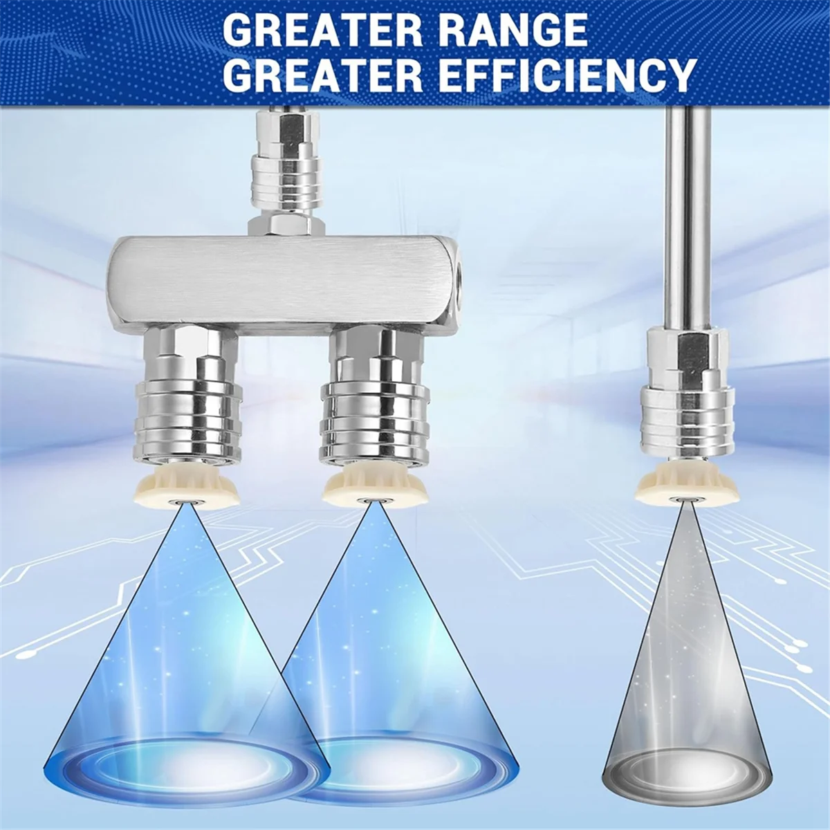 New Pressure Washer Tips, 2-In-1 Washer Nozzle Tip, Dual Pressure Washer Nozzle with 4PCS Pressure Washer Spray Nozzles