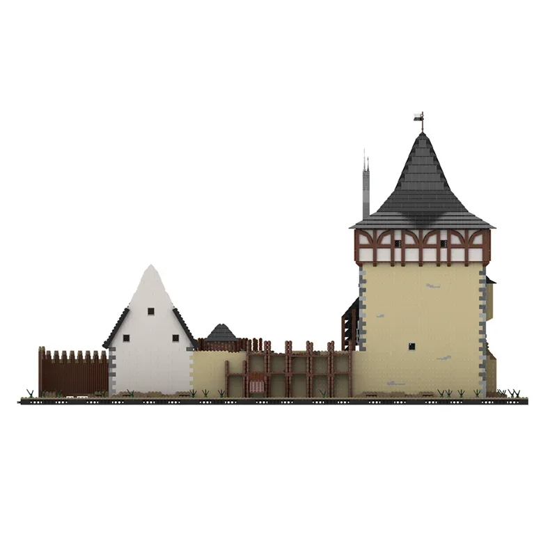 

Средневековая модель-конструктор MOC: Модульный замок Королевства, технологичные блоки, кинотехнологии, рождественский подарок, игрушка для самостоятельной сборки, строительный набор