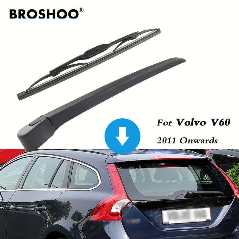 BROSHOO Car Rear Wiper Blades Back Windscreen Wiper Arm For Volvo V60 Hatchback (2011-) 305mm,Windshield Auto Styling