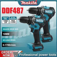 Makita DDF487 Cordless Brushless Electric Drill Driver Compact High Torque LXT Electric Variable Speed Brushless Motor Tool