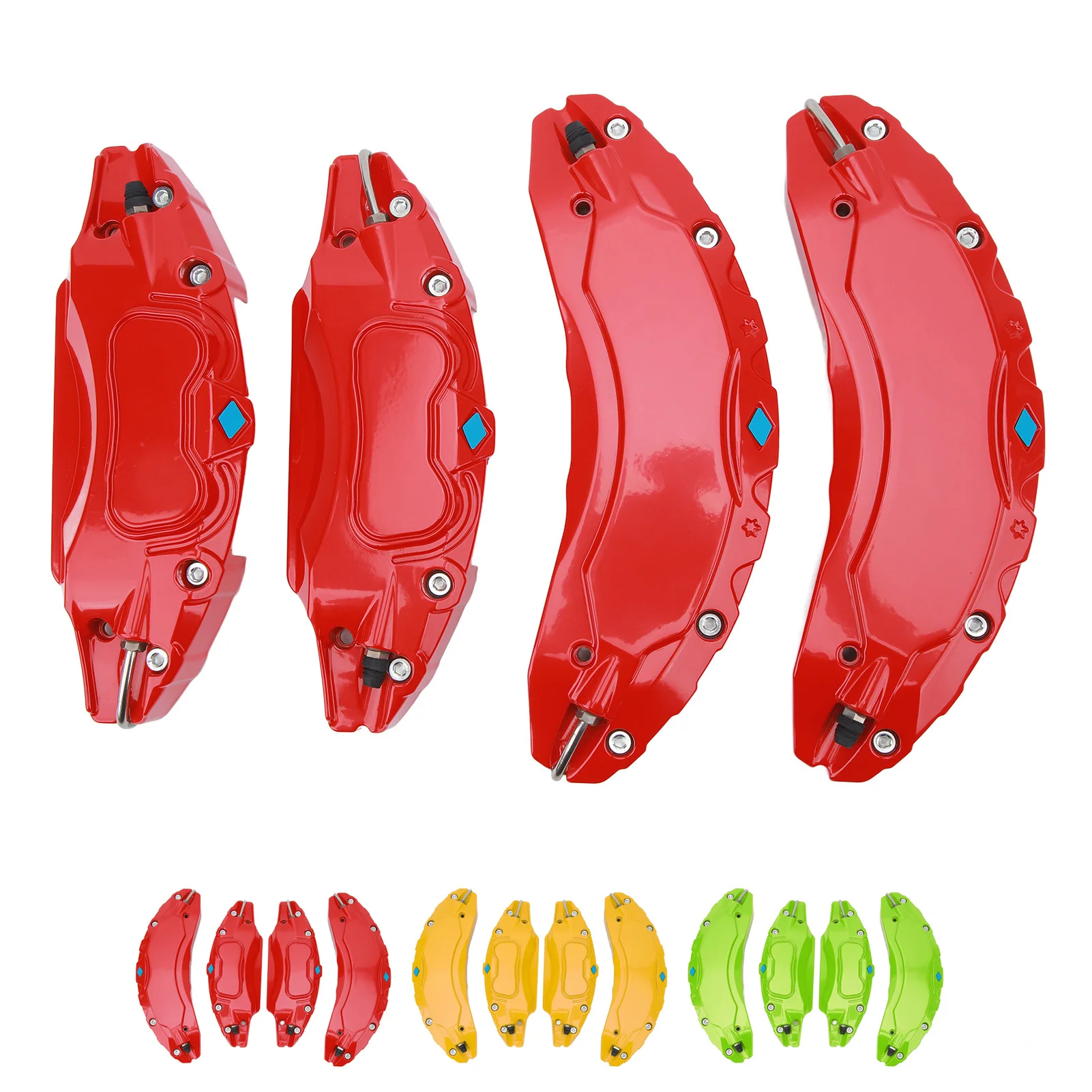 Brake Caliper Cover Guard 3in 18in 19 in Wheels Hub  Car Caliper Cover Glossy  Heat Dissipation for