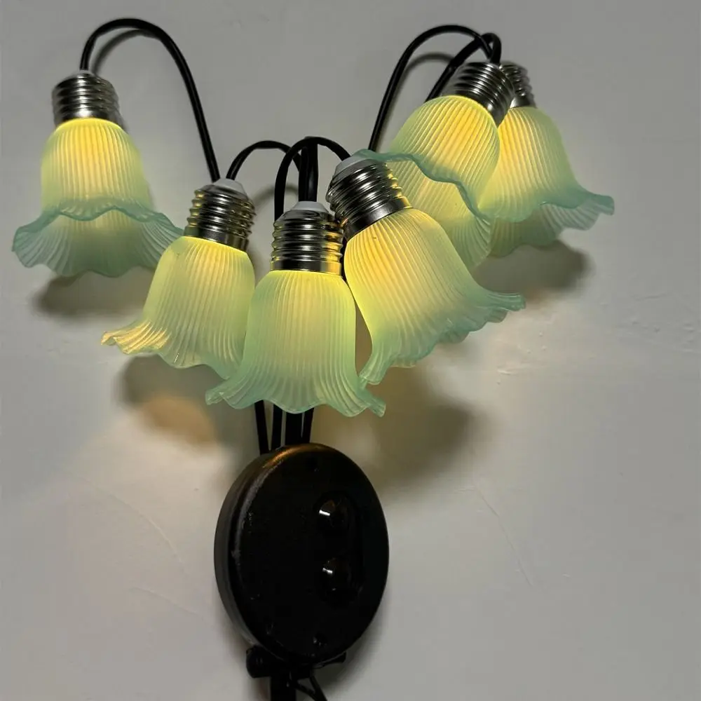 Bellflower Flower Flowers Solar Garden Light Realistic Auto on Off 6 Heads LED Simulated Light Decorative Removable