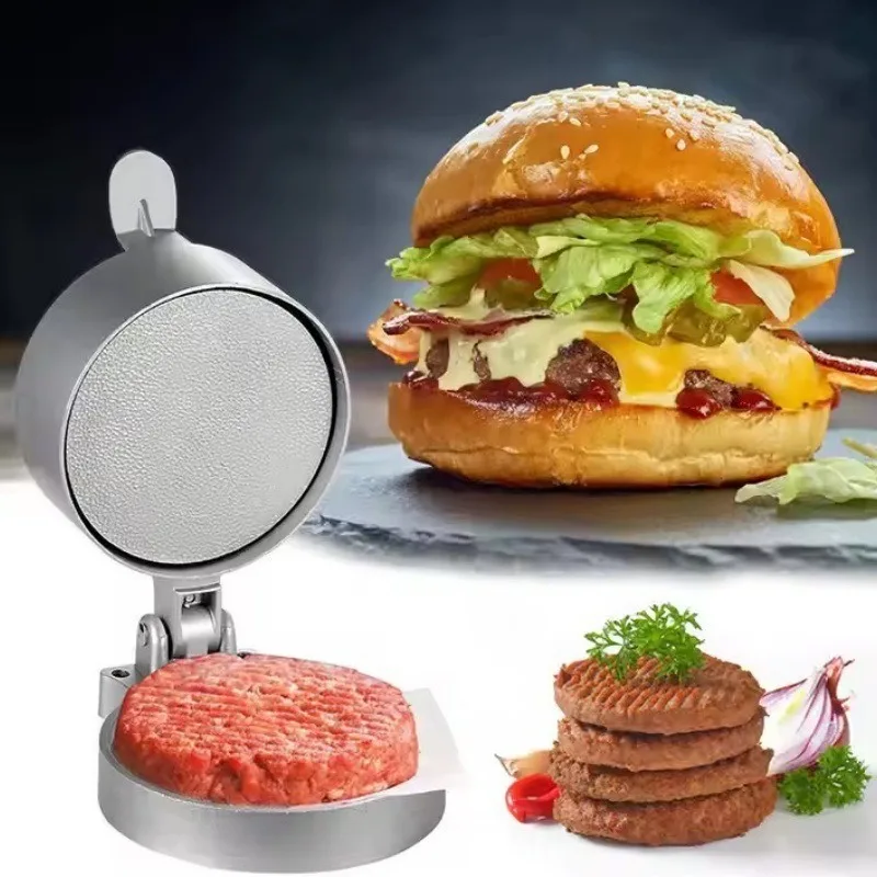 

Household Manual Adjustable Pressing Hamburger Meat Patty Mold Hamburger Meat Press Aluminum Alloy Meat Patty Tool