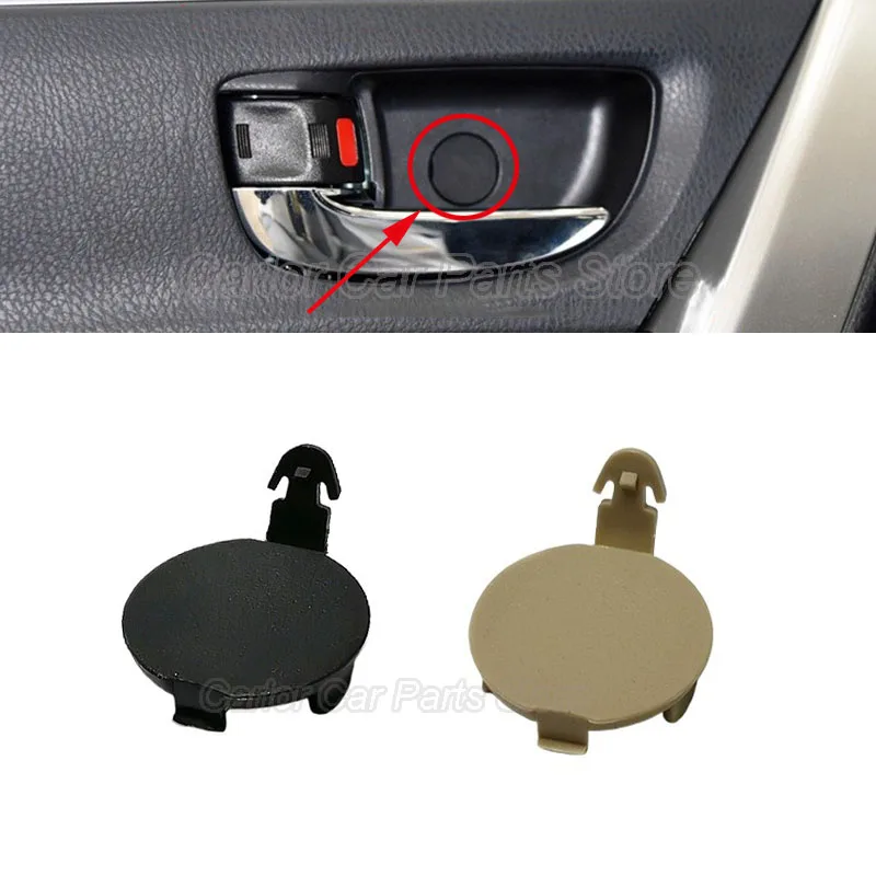 1 pc Car Interior Door Handle Screw Cover Black/Beige Armrest Slot Decoration Trim Cover Cap for Corolla 2014-2018 VIOS FS