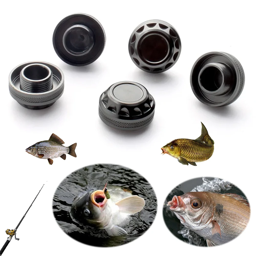 Fishing Reel Handle Cap Aluminum Alloy Screw In Handle Cap Handle Grip Cap for Shimano Spinning Reel