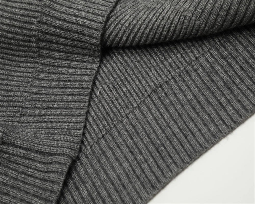 سترة صوفية ذات طية صدر السترة بلون سادة للرجال للربيع والخريف سترة محبوكة غير رسمية بأكمام طويلة موضة الشارع #5